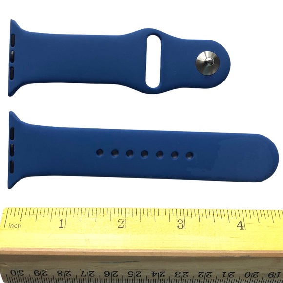 5/$20 NEW BLUE Silicone Sport Band Apple Watch 44/45/49 mm S/M Ocean - Picture 5 of 8